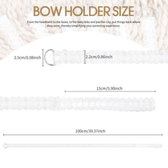 POVETIRE baby nursery decor bow holder on wall for cute room display