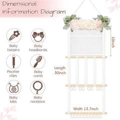 POVETIRE baby room display keeps clips and headbands within easy reach