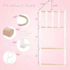 Povetire bow and headband rack shows three-row hooks keeping accessories visible.