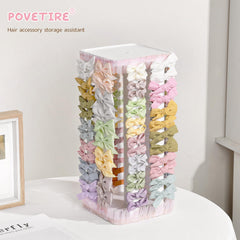 POVETIRE Bow Holder saves drawer space by neatly displaying girls' hair bows.