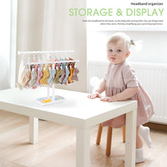POVETIRE bow organizer for girls adds stylish nursery décor while keeping bows tidy