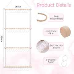 POVETIRE girls room decor with organized hair accessories display