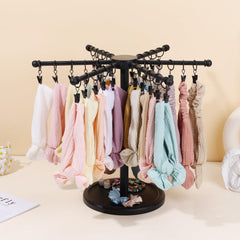 POVETIRE hair bow organizer in wood keeps tiny bows neatly organized.