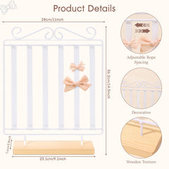 POVETIRE hair clip display shows six elastic bands for easy storage.