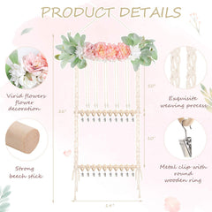 POVETIRE headband holder floral design adds premium nursery decor while keeping items accessible.