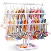 POVETIRE headband holder stand front view shows tidy headbands