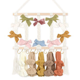 POVETIRE headband holder on wall offers quick-access organization for kids' bows