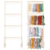 POVETIRE Headband Holder wall-mounted organizer with 40 hooks for easy access
