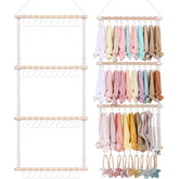 POVETIRE headband organizer wall-hanger displays up to 80 headbands for easy access