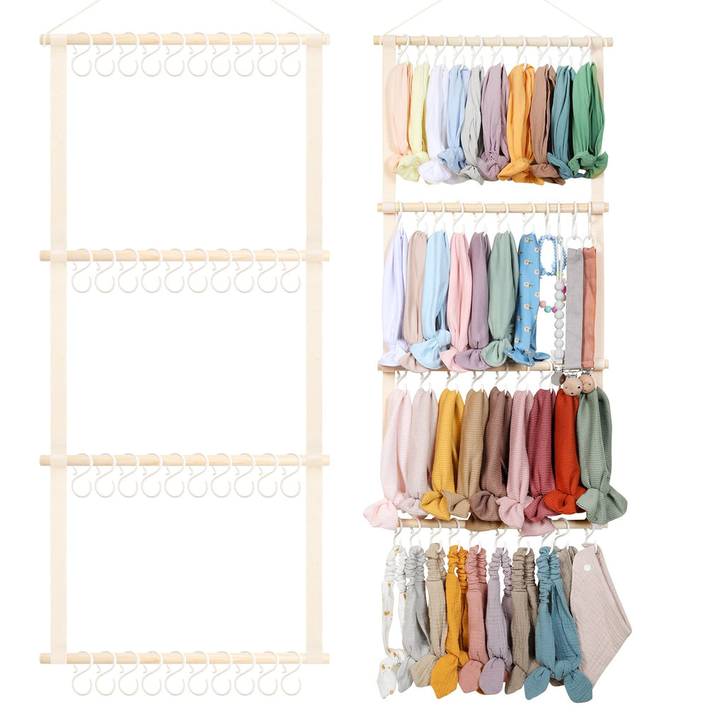 POVETIRE headband organizer wall-hanging keeps accessories neatly displayed and accessible.