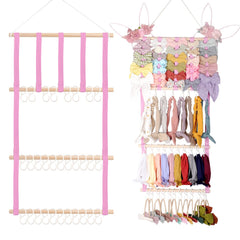 POVETIRE headband organizer wall mount displays organized accessories for quick selection