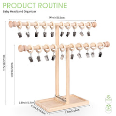 POVETIRE infant hair accessories rack keeps ties and bibs neatly organized