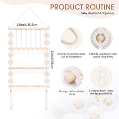POVETIRE wall-mount hair accessories storage keeps items visible and accessible.