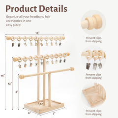 POVETIRE beechwood infant rack with square base for small items