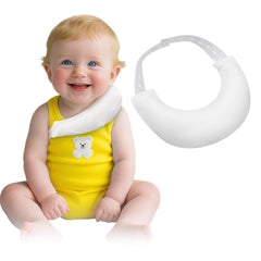 POWYS torticollis pillow with 8-hole adjustable system for customizable infant neck support.