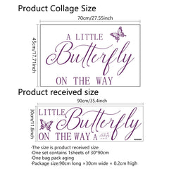 PQQIEE Butterfly Decal baby-shower-setup serves as a charming photo backdrop.