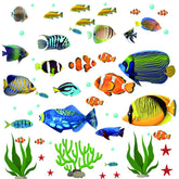 Prabahdak fish wall stickers Under the Sea add a vibrant, mess-free focal point.