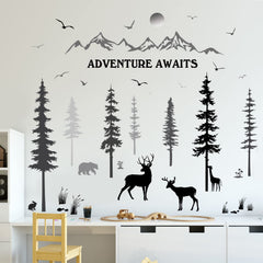 Prabahdak forest bear wall sticker adds charming focal point for playrooms or bedrooms.