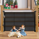 Pravoluxmax 42-inch height gate visibly tall barrier for stairs enhances child safety.