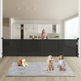 Pravoluxmax retractable baby gate full view in doorway shows tall height for toddlers and pets