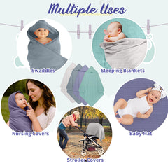 Preboun baby towel close-up highlights soft cotton and plush hood for warmth