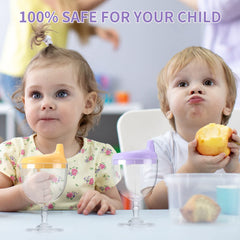 Preboun baby wine sippy purple cup supports independent drinking at snacks