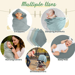Preboun muslin cotton bath towel quick-drying feature for easy care
