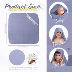 Preboun muslin towel showing absorbent four-layer construction for quick drying