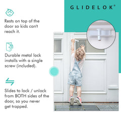 Predictable Solutions GlideLok operation from both sides highlights easy adult access