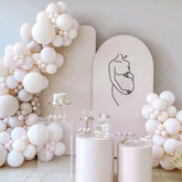 Pregnant Woman Silhouette Wall Decal main image for a chic baby shower backdrop.