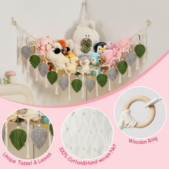 Pretty Jolly toy hammock tassels closeup shows soft texture and decorative storage.