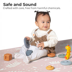 Primica baby foam tiles form a large area rug for stylish, comfy play.