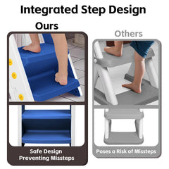 Primlect potty seat adjustable step adapts to growing toddlers.