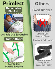 PRIMLECT nap mat with carry handle and name-tag pocket for quick identification.