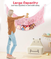 PrimZooty jumbo 63in size fits 40+ stuffed animals reducing clutter efficiently
