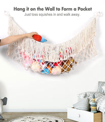 PrimZooty stuffed animal hammock 56-inch length stores a large plush collection