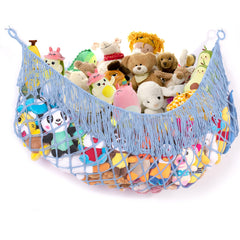 PrimZooty stuffed animal hammock 56in wall-holding plush toys to reduce floor clutter.