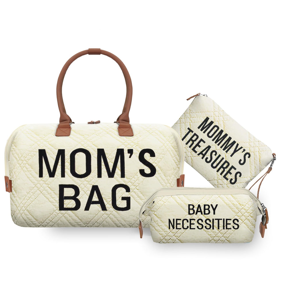 Printe diaper bag tote front view showing roomy interior for baby essentials
