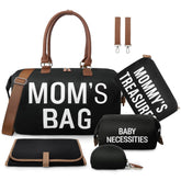 Printe diaper bag tote with large capacity keeps baby items neatly organized for travel.