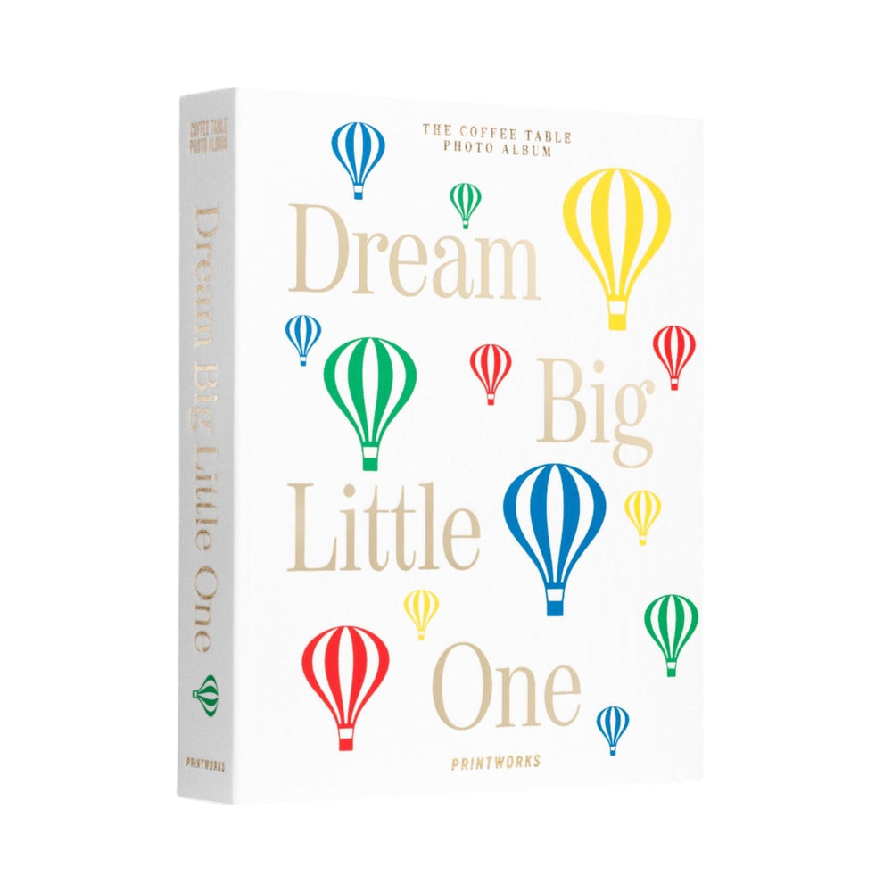 PrintWorks Dream Big Little One beige slipcase protects memories with stylish presentation.