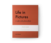 PrintWorks Life in Pictures album cover showcasing elegant durability for a coffee-table display.
