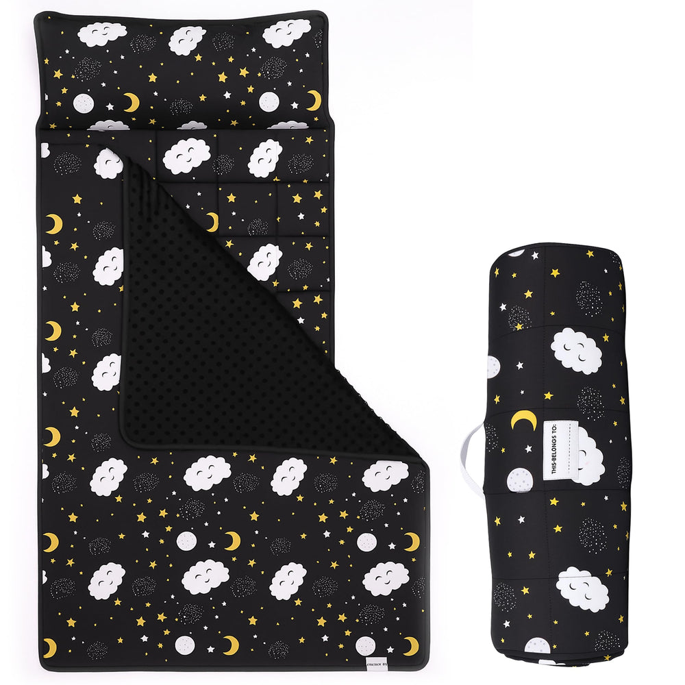 PRISTIVIO roll-up nap mat with pillow and blanket for cozy daycare rests