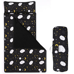 PRISTIVIO roll-up nap mat with pillow and blanket for cozy daycare rests