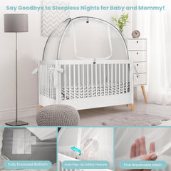 Pro Baby Safety crib net safety latch highlights extra protection against escapes.