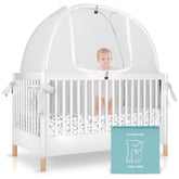 Pro Baby Safety crib tent with escape-prevention design keeps baby safely in.