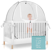 Pro Baby Safety crib tent installation demonstrates quick, tool-free setup for secure sleep space.