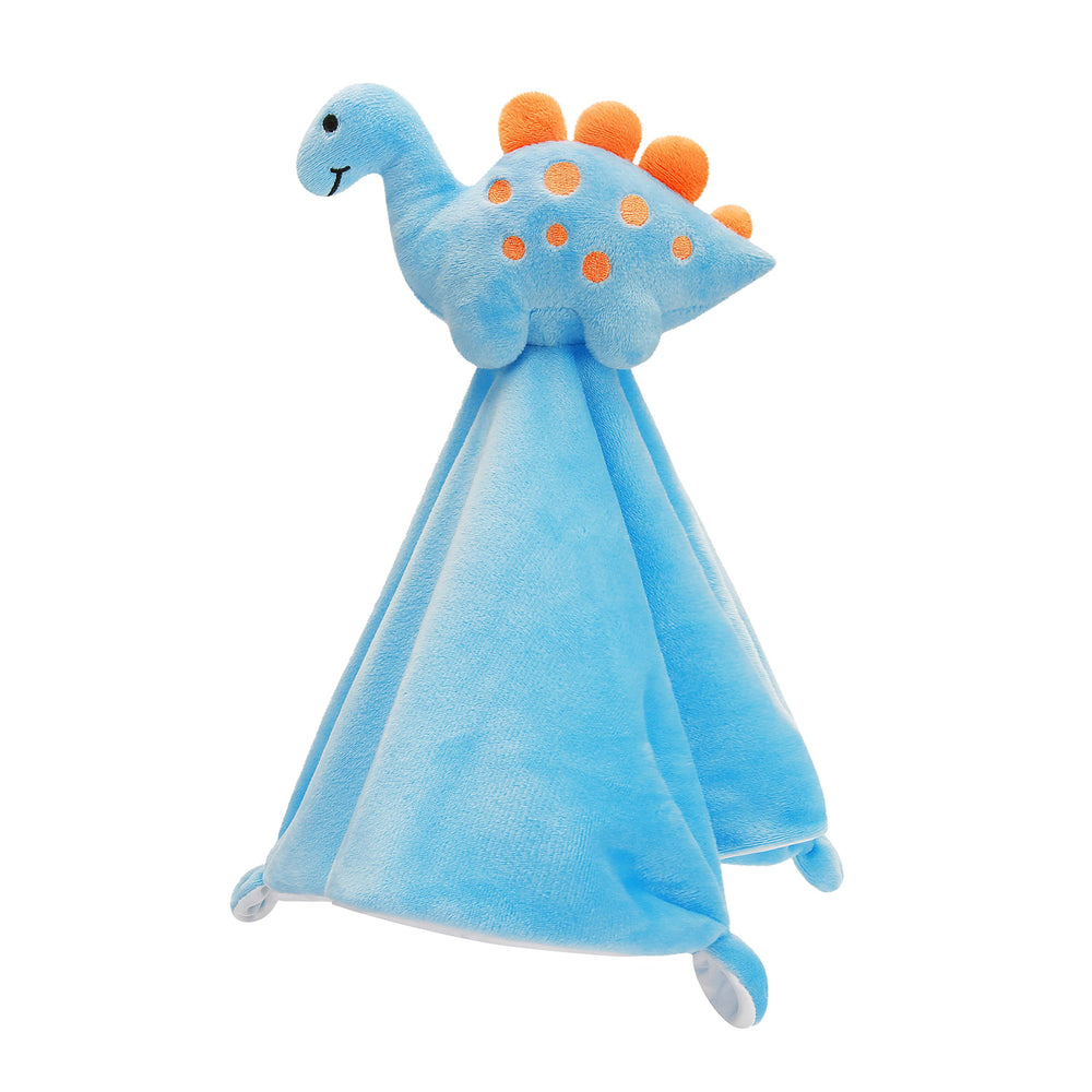 Pro Goleem dinosaur-security-blanket-lovey blue-front view, a soft cuddle for calm naps
