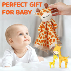 Pro Goleem Giraffe Lovey safety-certified fabric for safe, gentle baby comfort.