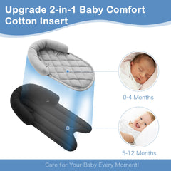 Pro Goleem gray and black head support offers universal fit for various car seats.