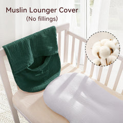 Pro Goleem lounger cover closeup—soft open-weave muslin that gets gentler with washes.